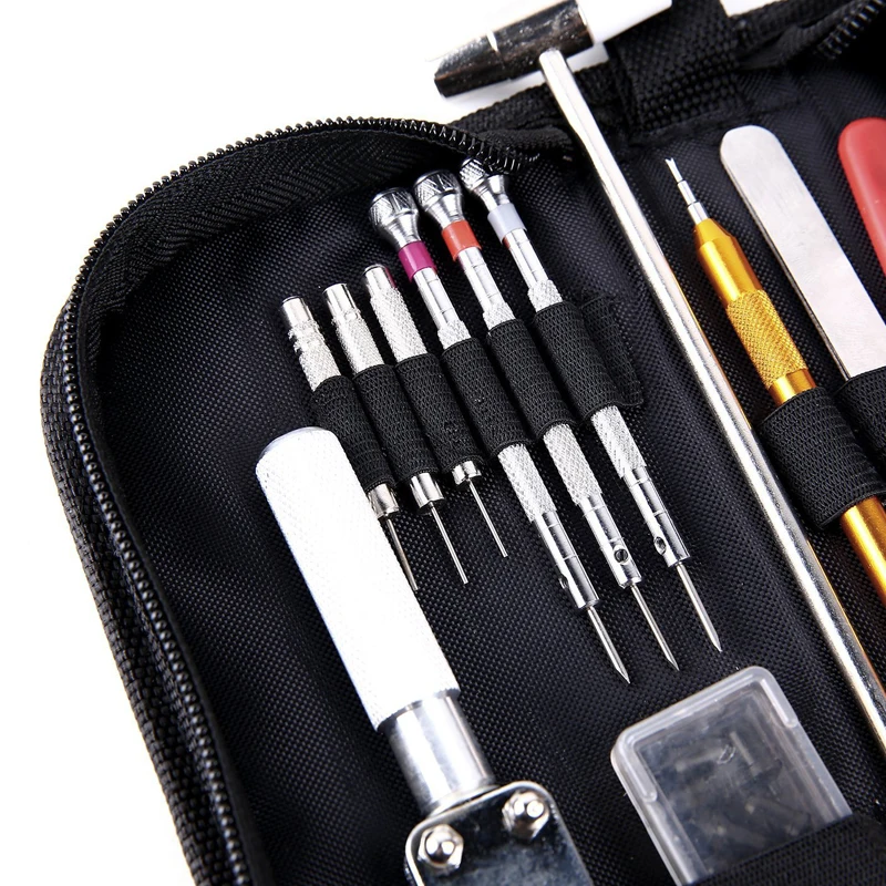 147pcs/lot Watch Repair Tools Kit Watchband Spring Bar Pin Adjust Watch Back Opener Watch Movement Screwdriver Tools Tools