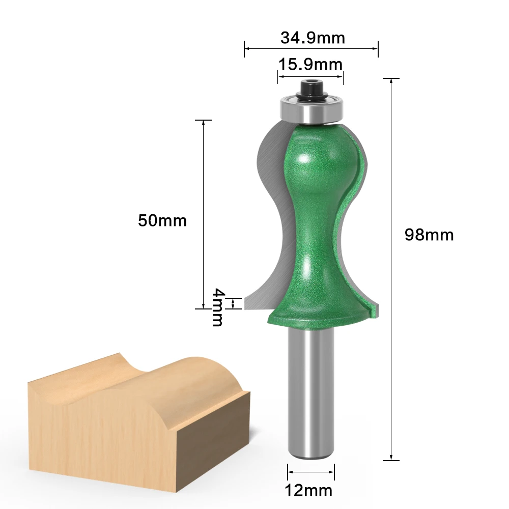 12mm shank andrail Router Bit Set - Standard/Flute Line knife Woodworking cutter Tenon Cutter for Woodworking Tools