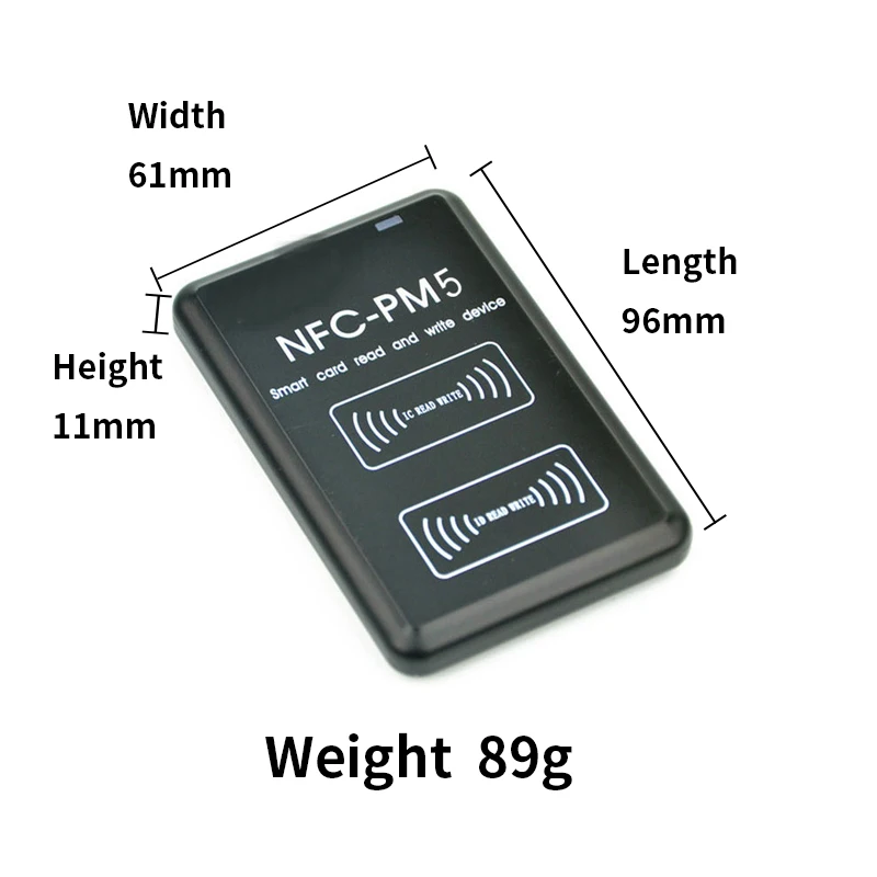 New NFC-PM5 Encryption Decoding Duplicator 125KHZ Reader NFC 13.56MHZ Smart Chip Card Writer IC ID Frequency Copier