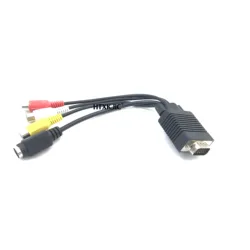 Adaptador convertidor VGA SVGA a s-video 3 RCA AV VGA a vídeo TV, convertidor s-video AV para ordenador y portátil