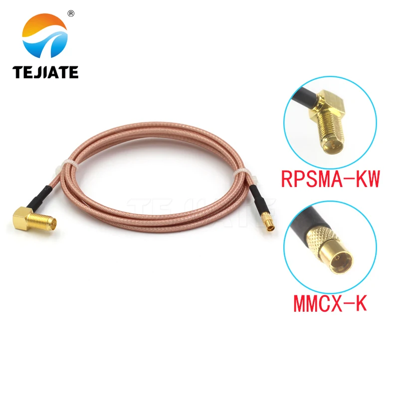 1PCS TEJIATEอะแดปเตอร์สายMMCXถึงRPSMAประเภทMMCX-KแปลงRPSMA-KW 8-90ซม.1M 1.5M 2MความยาวConnector RG316ลวด