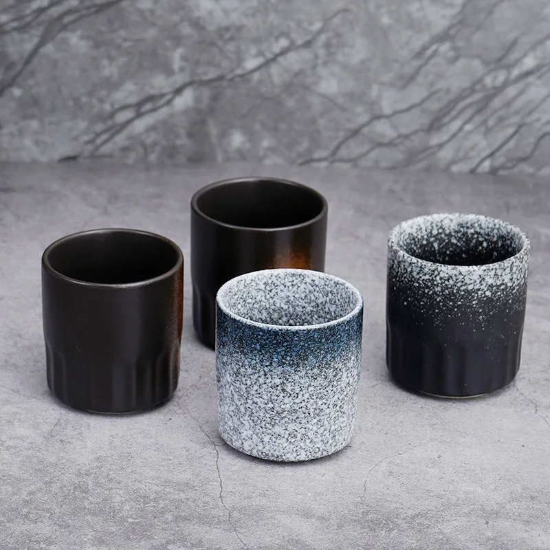 ถ้วยชาเซรามิคชุดชาญี่ปุ่นเดี่ยวถ้วยชาขนาดเล็กถ้วยชายามบ่ายสร้างสรรค์ชามชา Home Hotel Kung Fu ถ้วยชาทรัมเป็ต