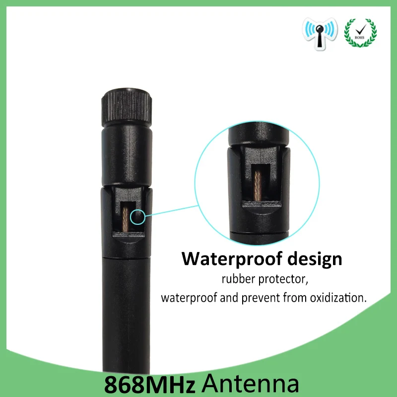 1-2p 868MHz 915MHz lora antenna 5dbi RP-SMA Connector GSM antena straight 868 MHz 915 antenne 21cm SMA Male /u.FL Pigtail Cable