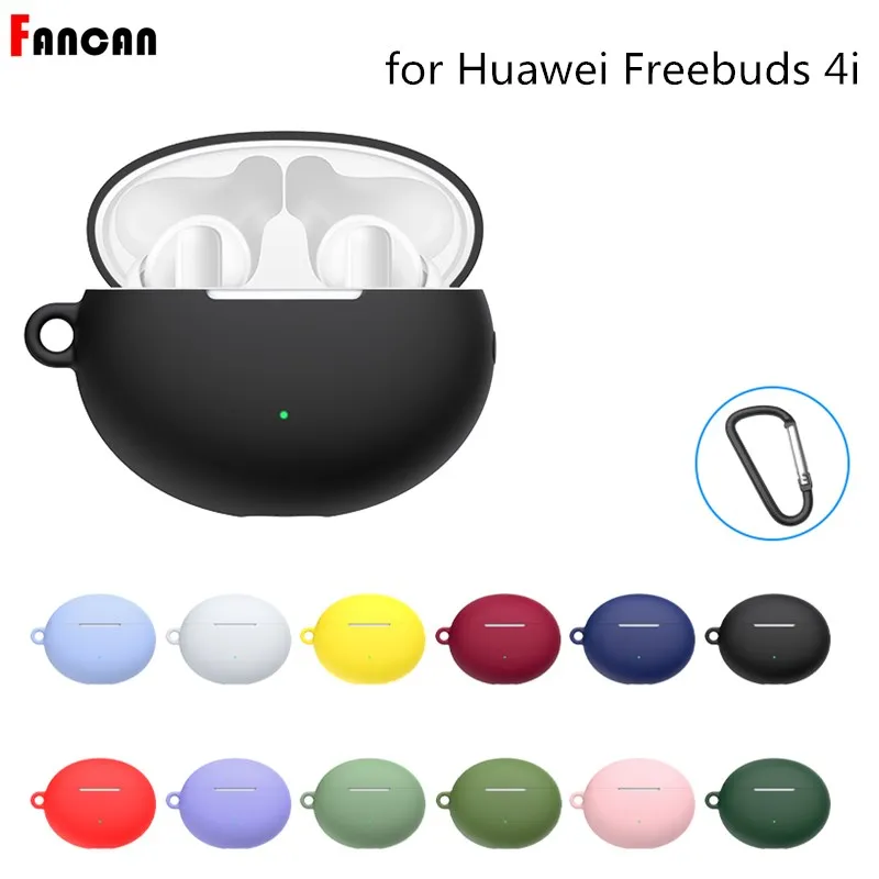 Earphone Cover for Huawei Freebuds 4i Silicone Headset freebuds 5i Protector Shell Accessories With Hook for Freebuds 5i Case