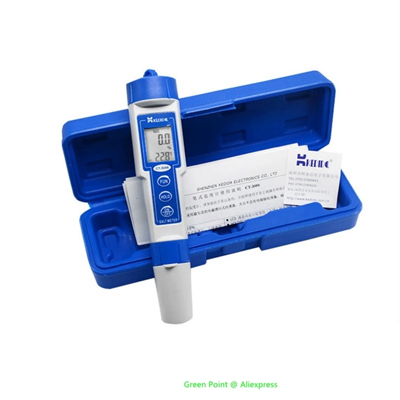 2023 Aquarium Water Tester CT-3088 Salinometer Electronic Salinity Meter Digital Salinity Tester Pen Type Inductive Salt Meter