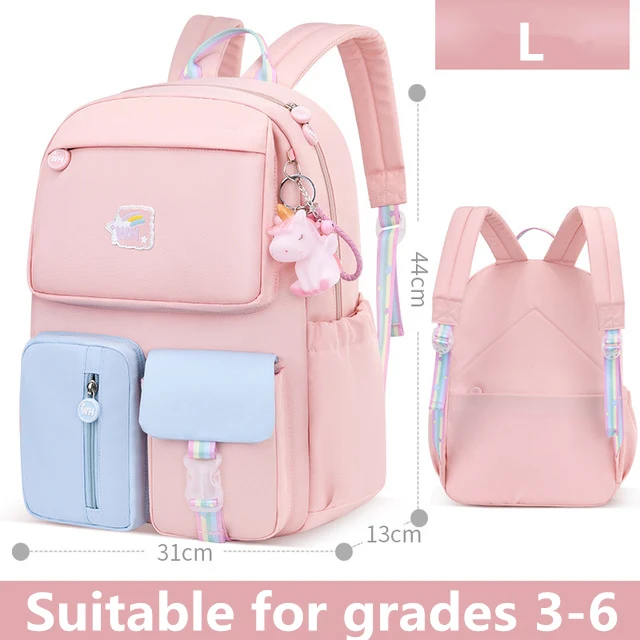 Moda coreana arco-íris alça de ombro saco escolar para adolescentes meninas mochilas infantis à prova dwaterproof água crianças mochilas