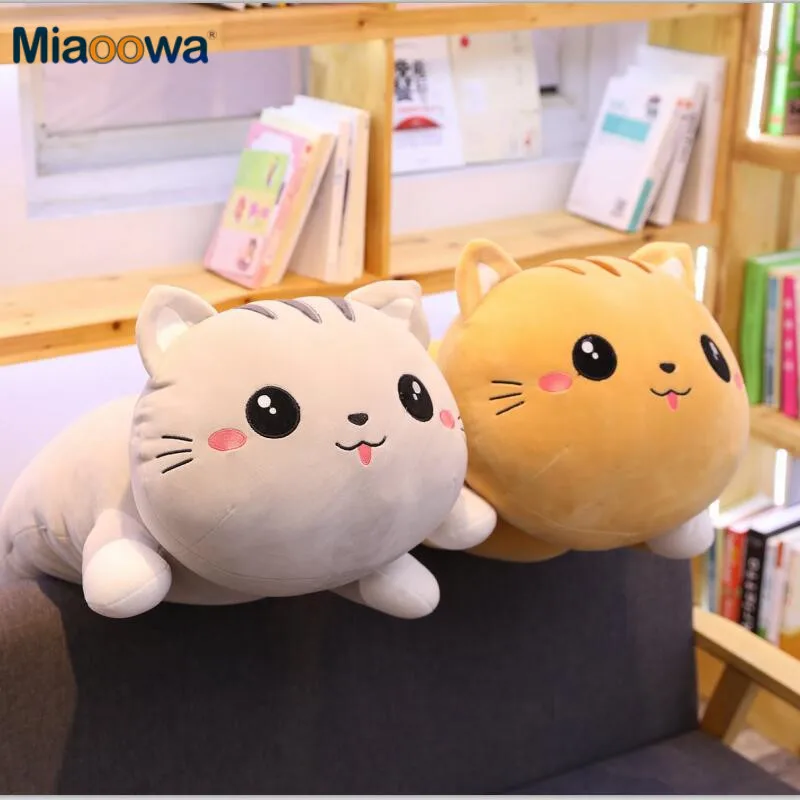 130cm Cute Soft Long Cat Pillow Plush Toys Stuffed Pause Office Nap Pillow Bed Sleep Pillow Home Decor Gift Doll for Kids Girl