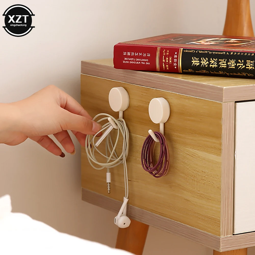 10pcs/lot Creative Sticker Hook Free Punch Wall Sticker Seamless Hook Key Placement Classification For Kitchen Bathroom Storage