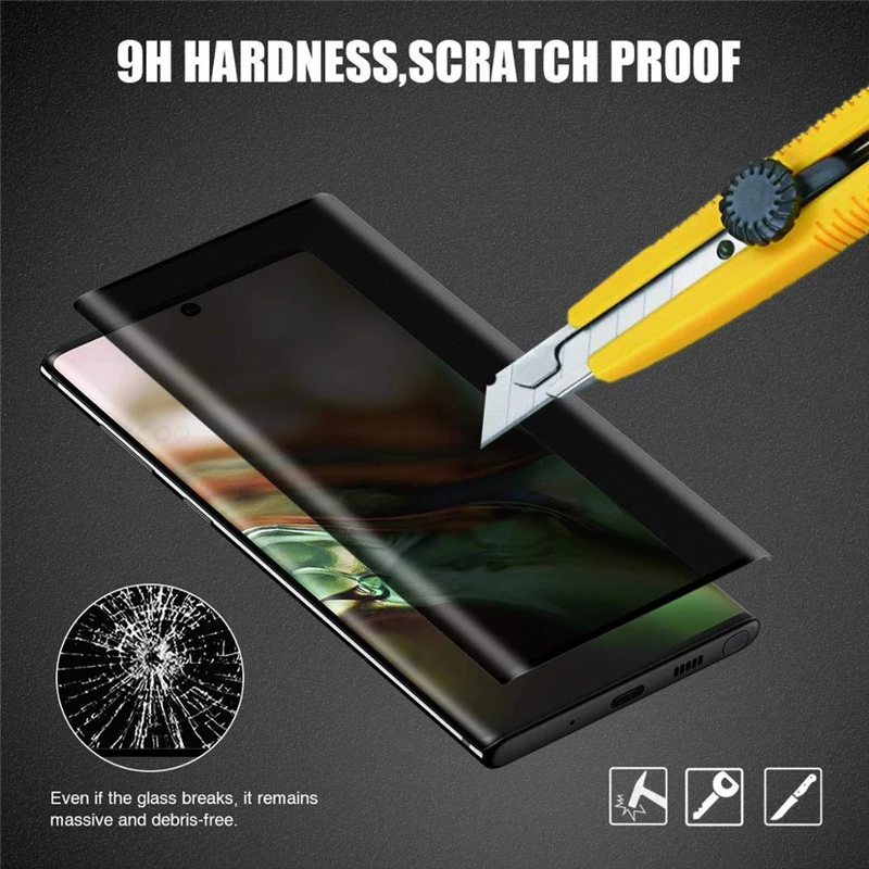 Privacy UV Tempered Glass Film For Samsung Galaxy S22 S21 Ultra S10 S8 S9 S20 Plus Note 10 20 8 9 Anti Peep Screen Protector