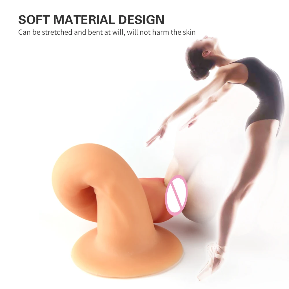 Mini Simulation Dildo Lifelike Penis With Powerful Suction Cup Female Masturbation Tool G-spot Vagina Stimulator Adult Products