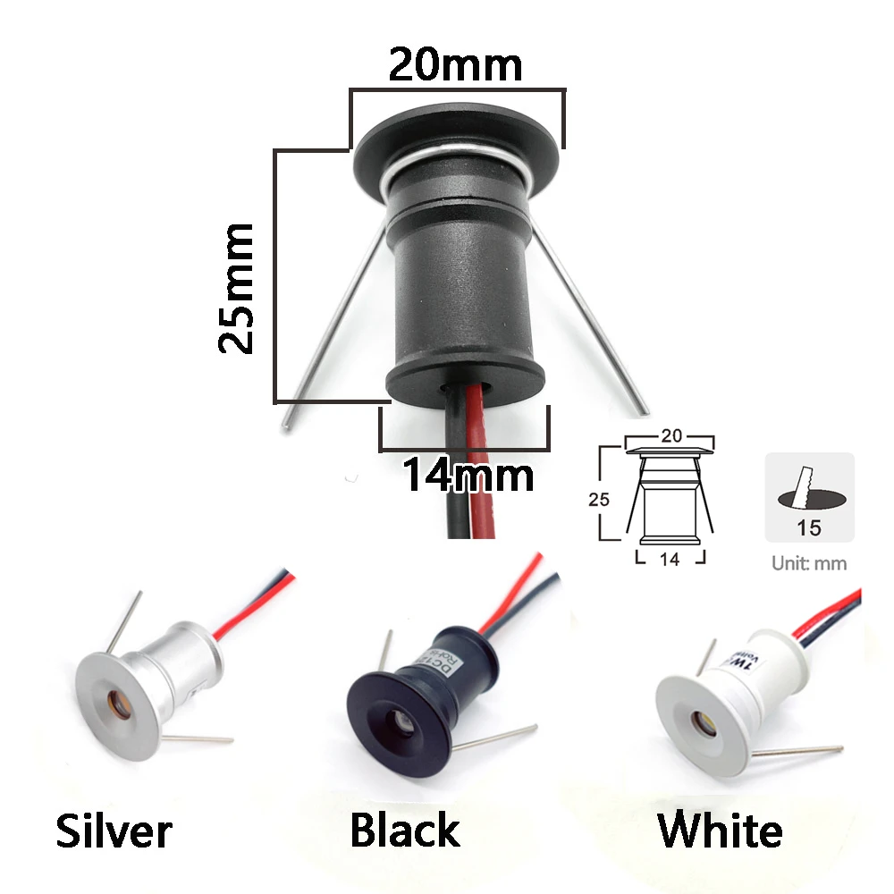 Miniluz descendente LED con control remoto, foco empotrable regulable, lámpara de techo de 1W, iluminación para escaparate, armario y escalera, 12V