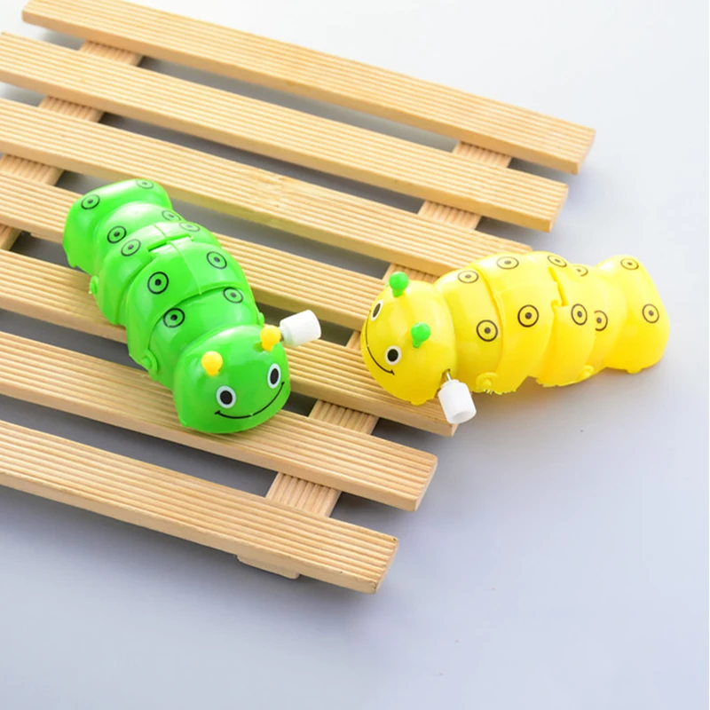 New Trolly Spring Clockwork Caterpillar Mini Pull Back Toy Child Baby Funny Small Animal Crawl Toy