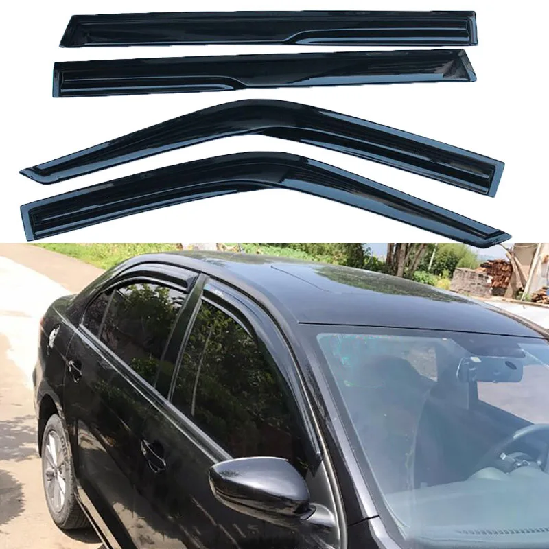 

For VW Santana 2013 2014 2015 2016 2017 2018 2019 Black Weather Shield Sun Rain Guards