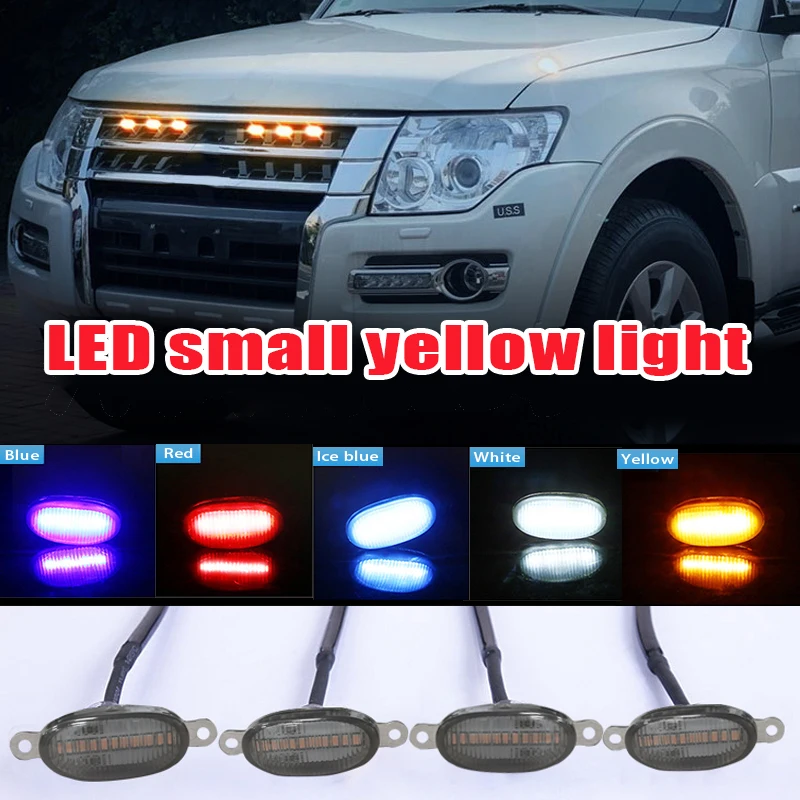 6000K White/Yellow 12V Front Grille Lighting For Mitsubishi Pajero V97 V93 V87 V73 w/TRD Pro Grill ONLY Front Grid Lighting DRL