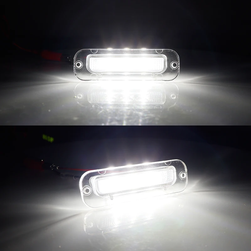 2PCS Error Free CAN-bus Xenon White Full LED Car License Number Plate Lights For 1990-2012 Mercedes-Benz W463 G500 G550 G55 AMG