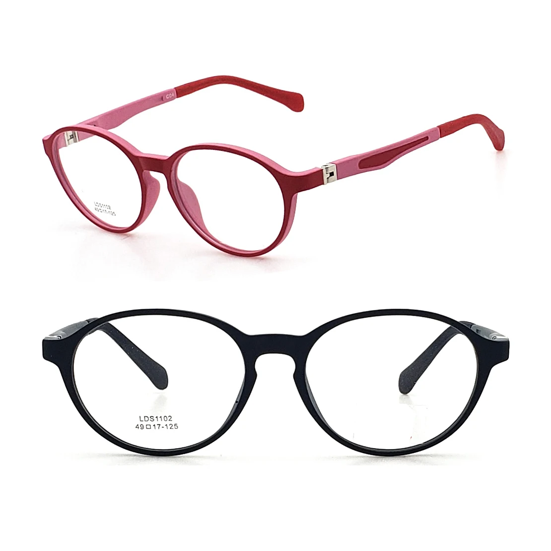 

retail sales wayframe bicolor 180 degrees flexible TR90 with silicone temple tips cute optical glasses frame for girl 1102