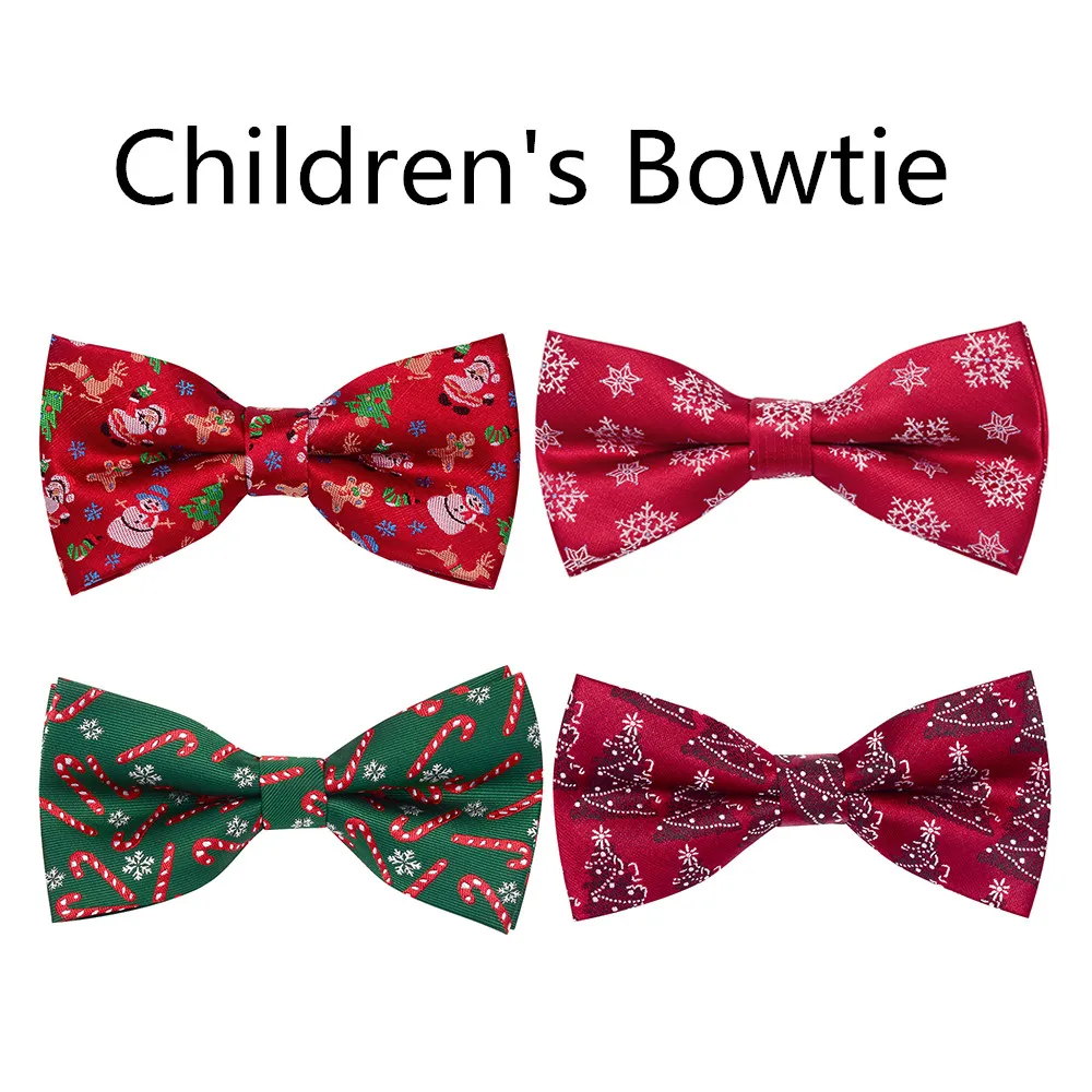 

RBOCOTT Christmas Bow Tie Kids Novelty Bowtie for Boys Snowflake Tree Bow Ties for Children Bowtie Size 10cm*5cm