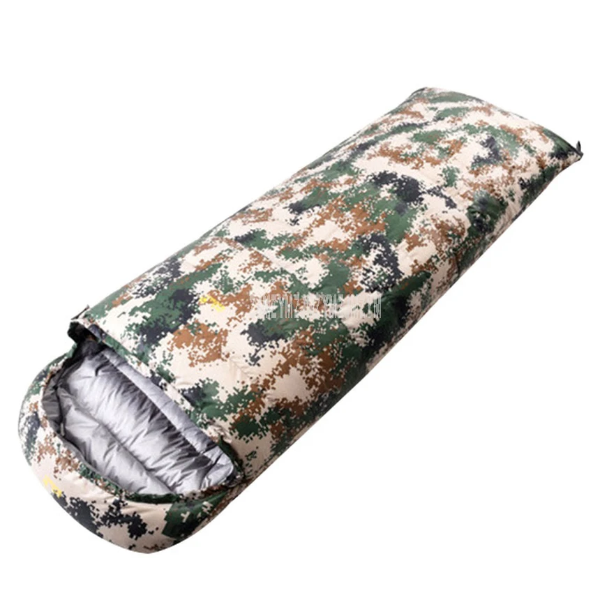 

Single Person Ultralight Duck Down Sleeping Bag Adult Envelope Type Lazy Winter Outdoor Traveling Hiking Camping Sleeping Bag