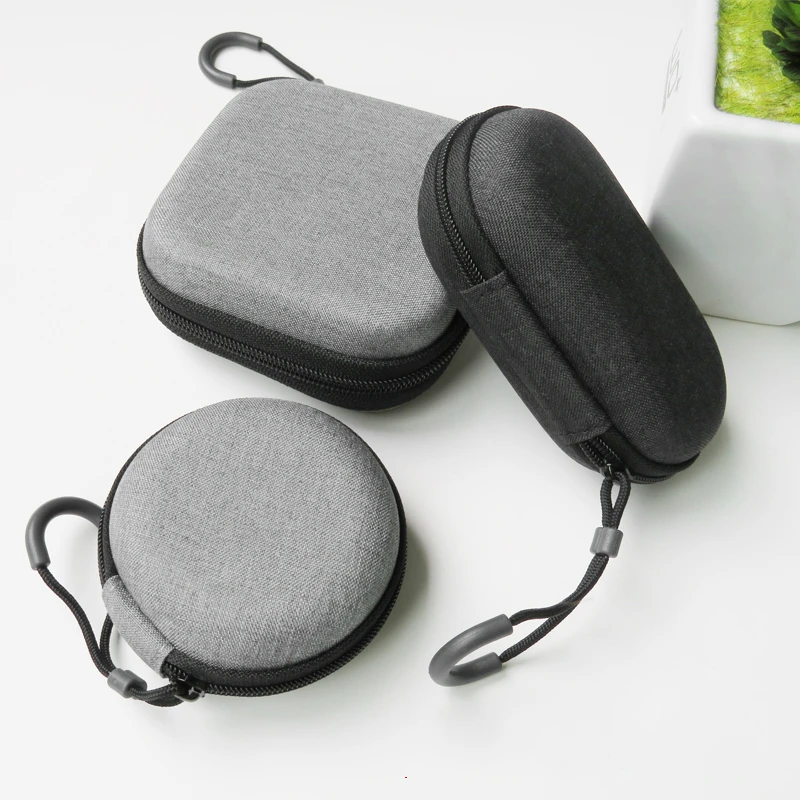 Bolsa de auriculares Portátil con Bluetooth y Cable, estuche de almacenamiento protector con cremallera, organizador de cables Usb, caja de auriculares con cuerda de mano