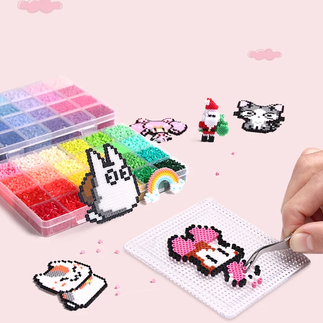 72 kolory 24 kolory 2.6mm Perler Fuse beads Iron beads Kit Hama beads 3D Puzzle DIY Toy Kids Creative Handmade Craft Toy Gift