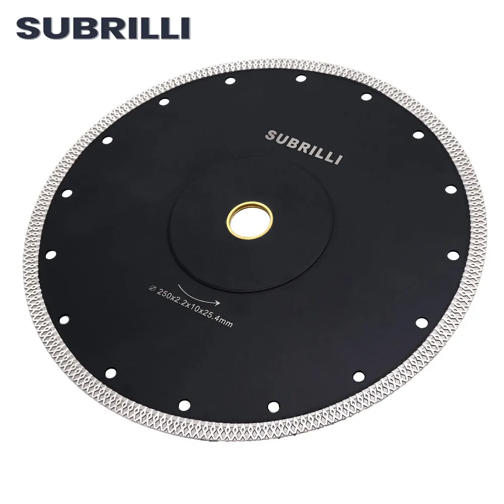 SUBRILLI 9 "230 مللي متر شبكة حافة توربو الماس شفرة المنشار سوبر شين الماس الخزف شفرة بلاط السيراميك الجرانيت شفرات قطع الرخام