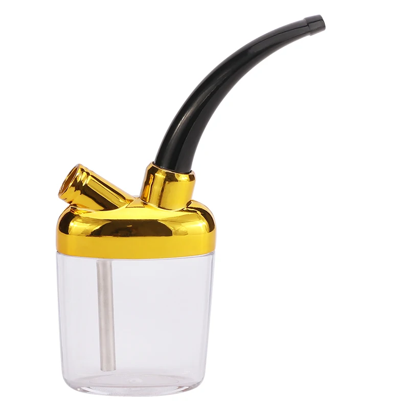 Popular Cheap Bottle Water Pipe Portable Mini Hookah Shisha Tobacco Smoking Pipes Men Gift for Health Care Plastic Tube