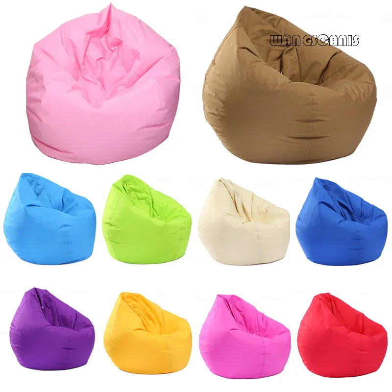 

60X 65cm Sofa Cover Slipcover Unfilled Waterproof Stuffed Animal Storage Bean Bag Oxford Chair Cover Zipper Beanbag Toy