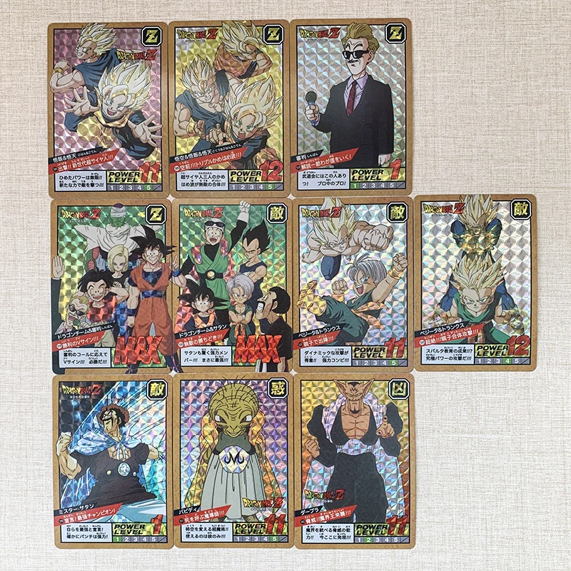 10pcs/set Dragon Ball Z GT Fierce Fight No.8 Super Saiyan Heroes Battle Card Ultra Instinct Goku Vegeta Game Collection Cards