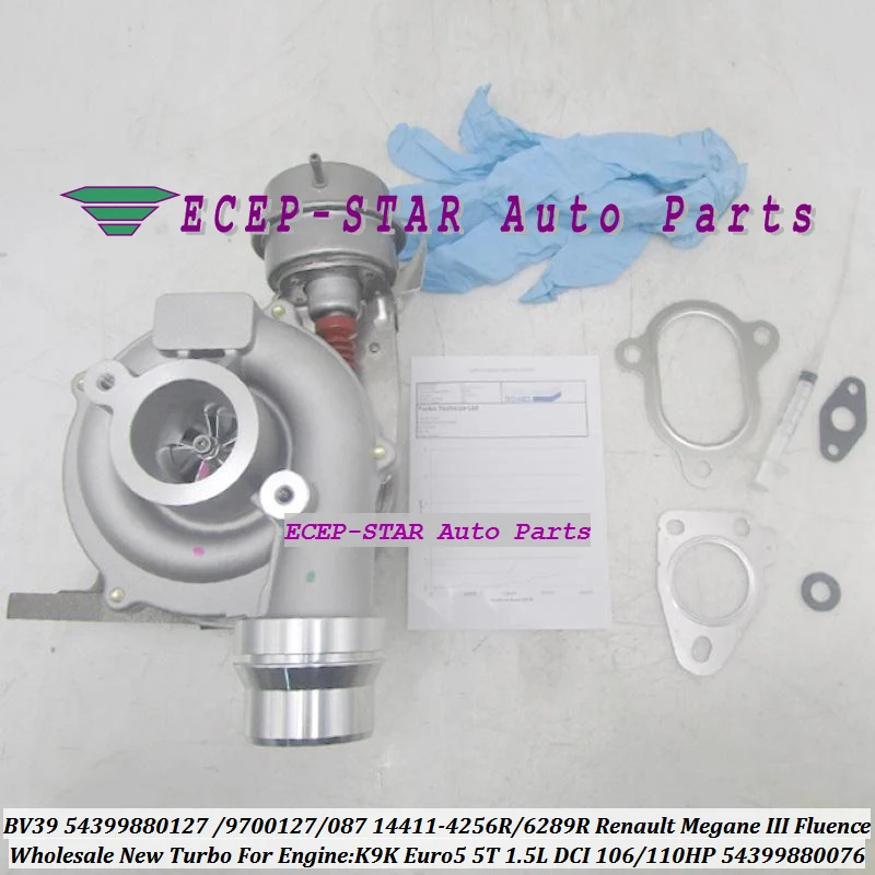 BV39 54399700127 543999800127 14411-4256R 14411-6289R turbo turbocharger for Renault Megane III 3 Fluence 1.5L DCI K9K Euro5 5T