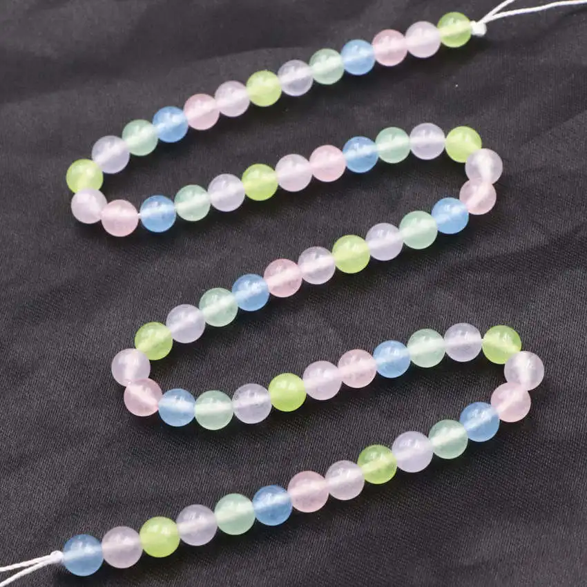 Wholesale Round Crystal Loose Beads for Jewelry Making Multi 6mm Natural Stone Jades Quartzs Spacer Beads DIY Accessories 15