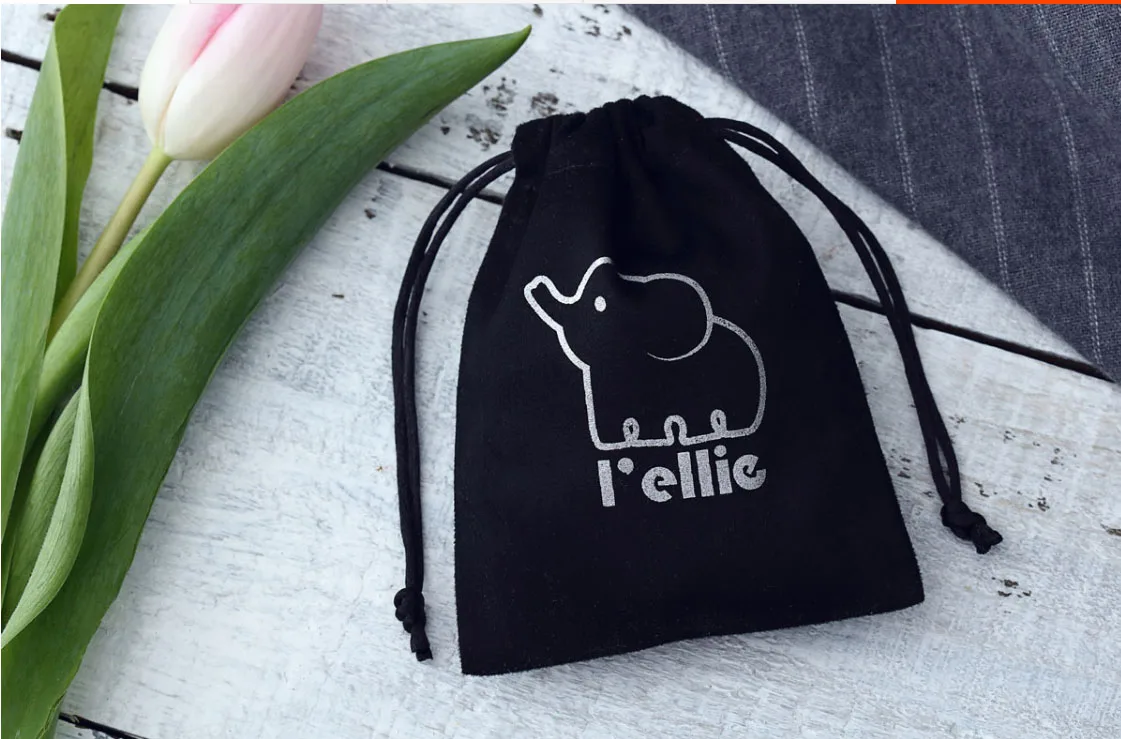 Schwarze Flanell Geschenkt üten 5x7cm 8x10cm 9x12cm 11x14cm Wimpern Nägel Make-up Wildleder Verpackung Staubs ack Schmuck Logo Beutel – Detail 11
