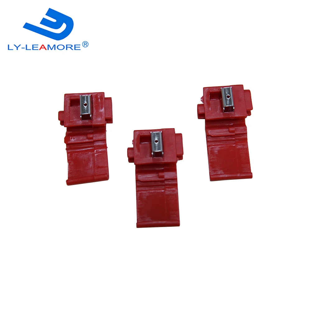 LY-LEAMORE สีแดง Connector สายไฟสายไฟคลิป