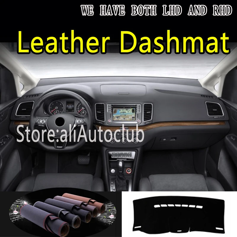 For VW Volkswagen Sharan SEAT Alhambra 2011-2020 Leather Dashmat Dashboard Cover Dash Mat Carpet custom Car Styling accessories