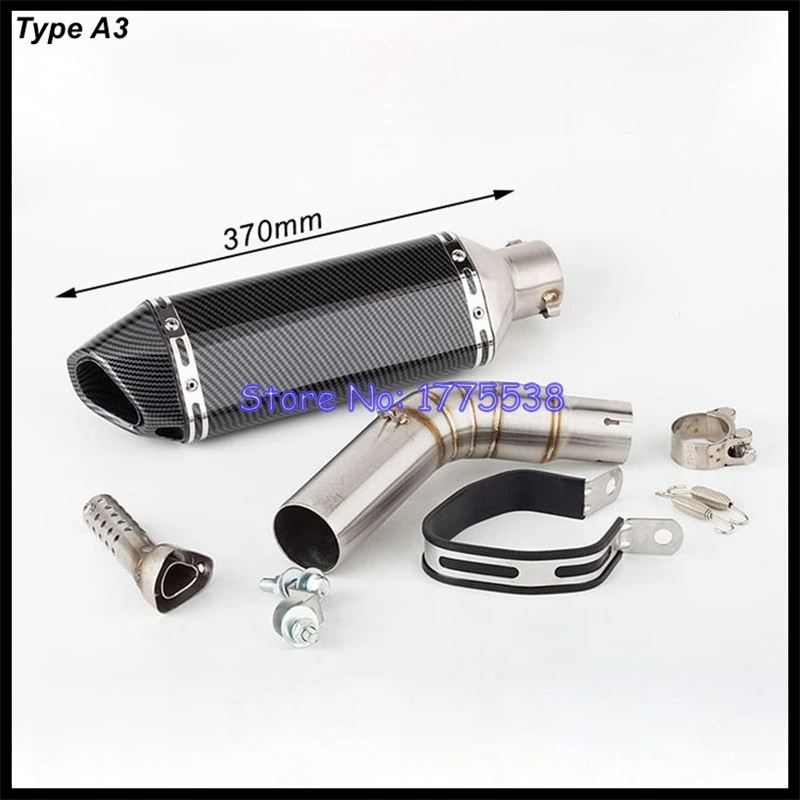 SV650 SV650X Motorcycle Exhaust Muffler Middle Link Pipe Carbon Escape Connect Pipe for Suzuki SV650 2016-2021 SV650X 2018-2021