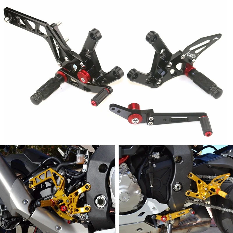 CNC Aluminum Alloy Motorcycle footrest footpeg pedal foot peg Rearset Rearsets For YAMAHA R1 R1S R1M 2015-2021 Front Pedal