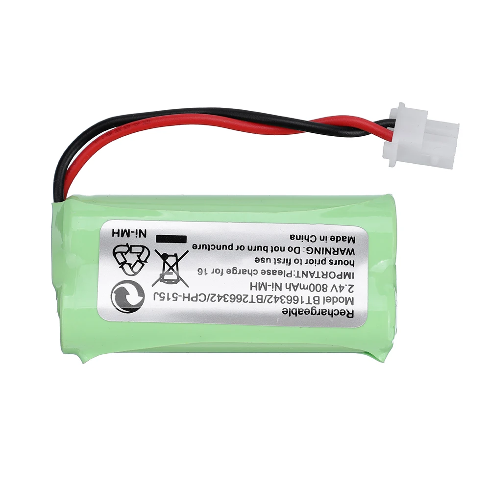 BT183342 BT283342 Cordless Phone Battery 2.4V 800mah for AT&T VTech BT166342 BT266342 BT162342 BT262342 CS6609 CS6509 LS6325