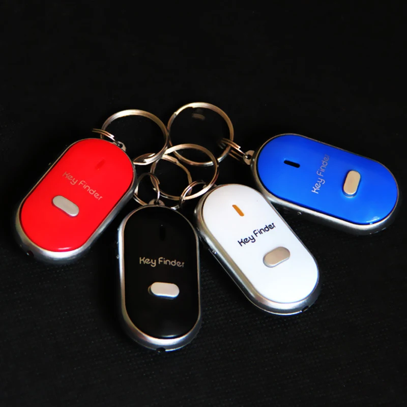 LED Key Finder Locator Find Lost Keys Chain Keychain Whistle Sound Control UND Sale