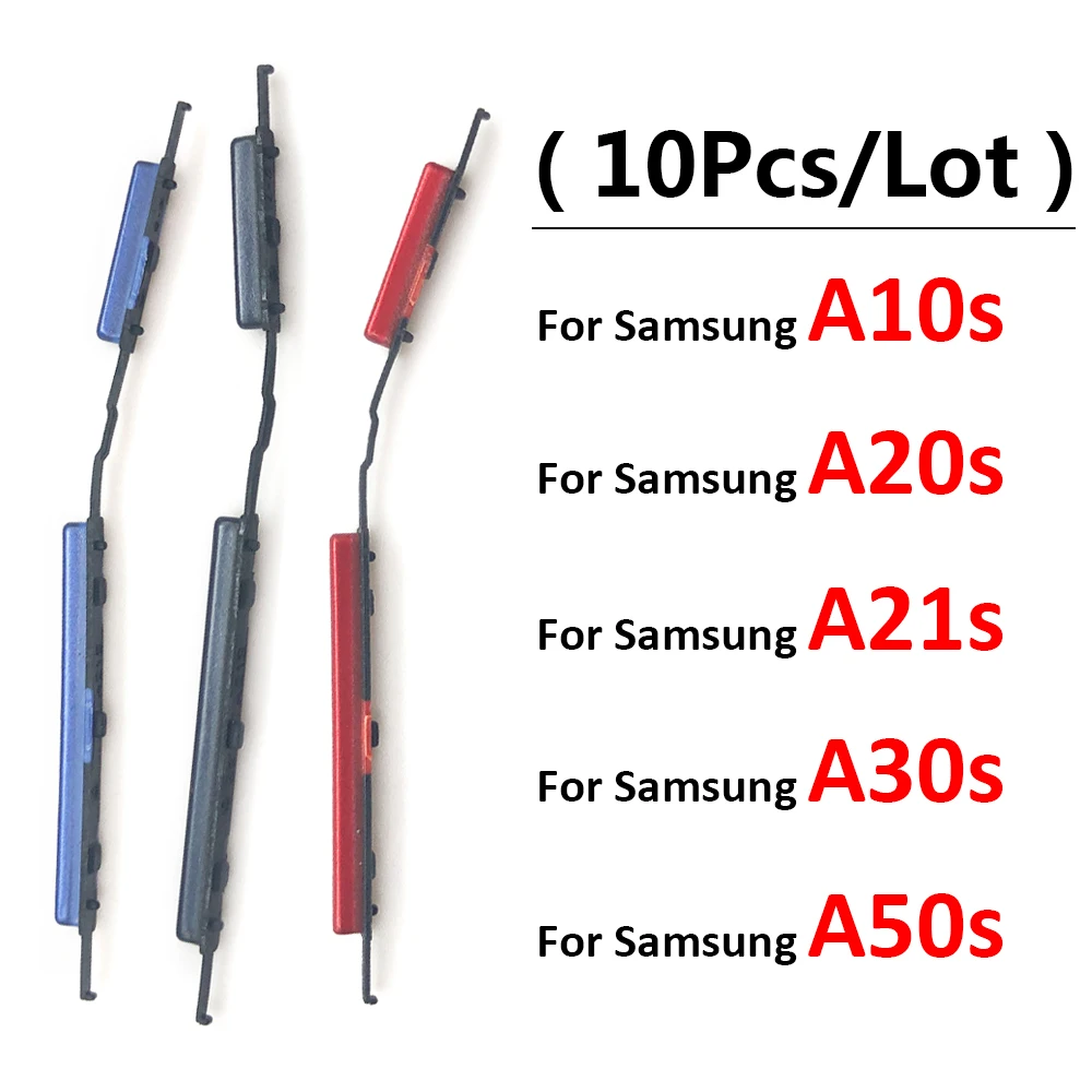 

10Pcs/Lot, Side Volume Button + Power ON / OFF Buttton Key Set For Samsung A10S A20S A21S A30S A50S Replacement Parts