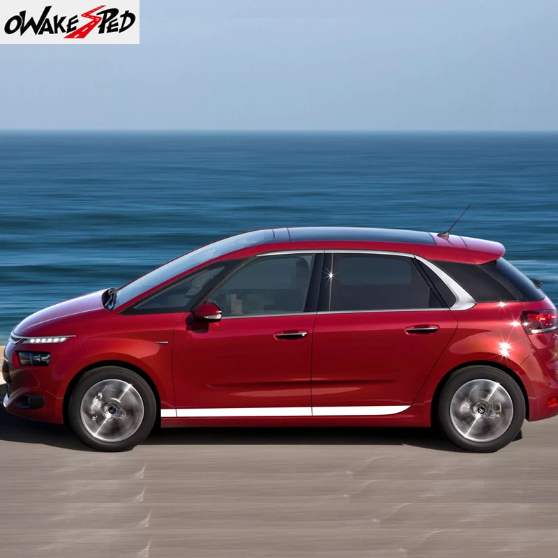 1 Pair Car Sticker Appearance Striped Side Door Mudguard Skirt Refitted Stripes Decal For Citroen C4 Grand Picasso