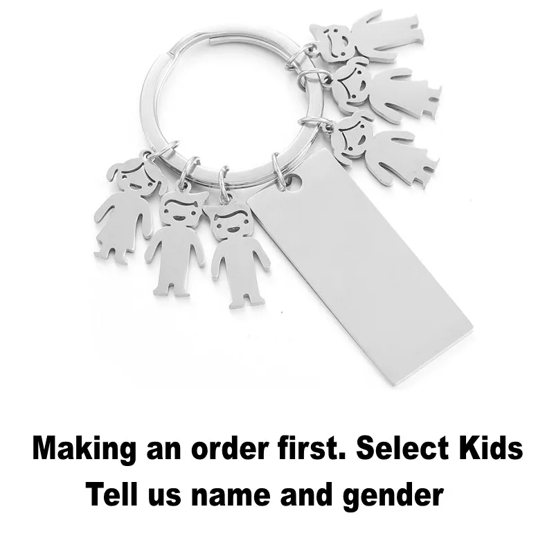 Personalized Custom Name Keychains Family Boy And Girl Key Rings Nameplate Stainless Steel Key chain For Men Women Keyring Gifts