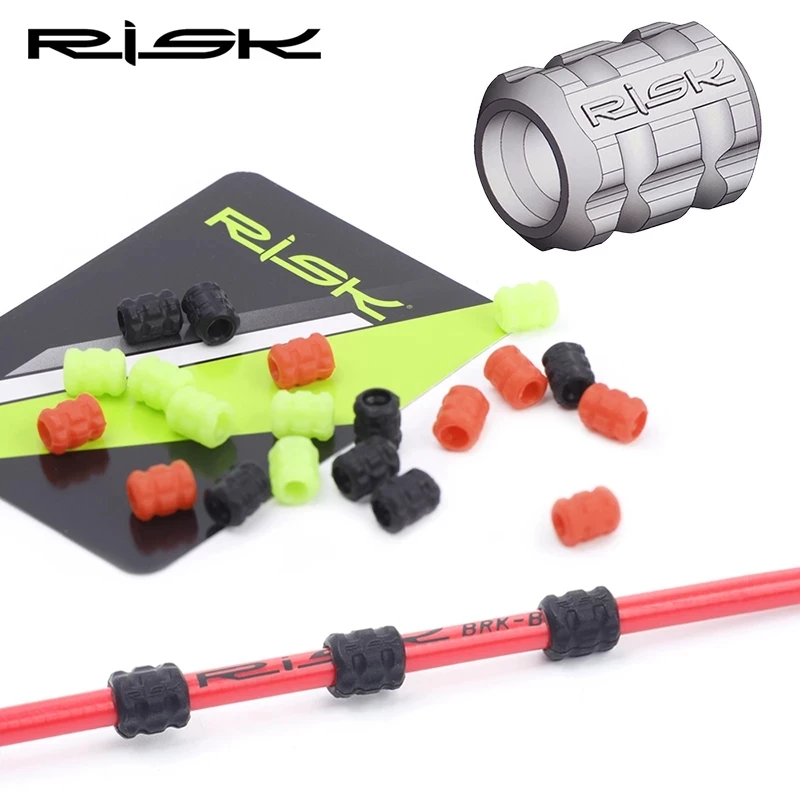 10pcs / Set RISK Bicycle Cable Protector Rubber Sleeve Protective Silicone For Bicycle Shift Derailleur Brake Cable Frame Wrap