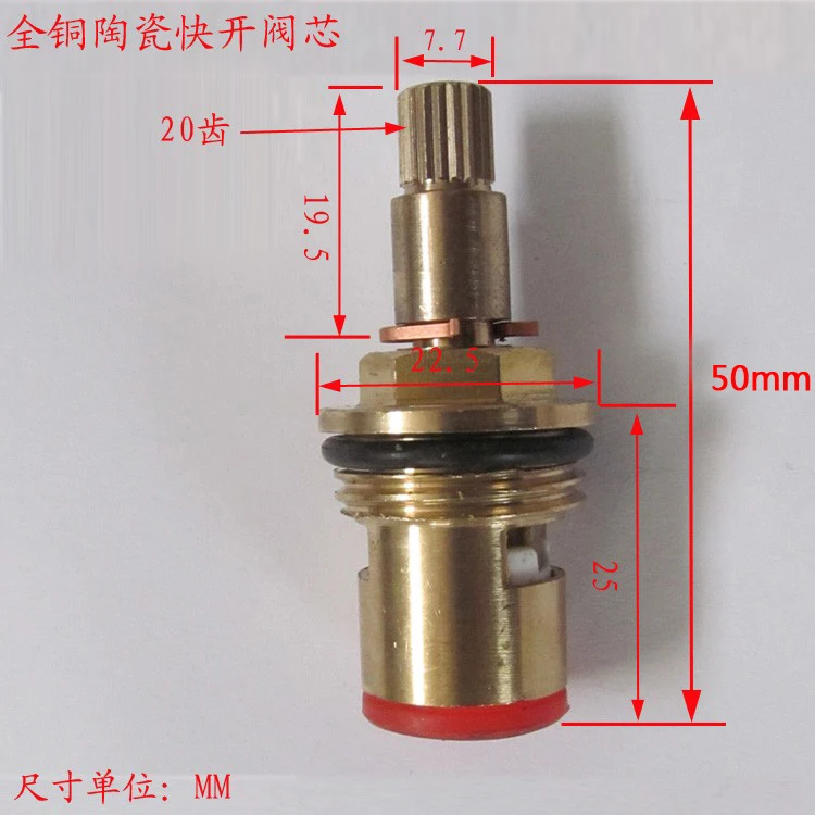 Bathroom shower faucet thermostatic cartridge, Brass thermostatic valve mixer for solar water heater, Copper ceramic cartridge