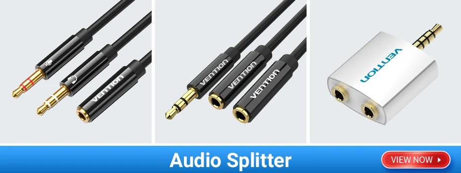Vention Audio-Splitter, Kopfhörer-Adapter, 3,5 mm AUX-Kabel für Computer, 1 Buchse auf 2 Stecker, Mikrofon-Y-Splitter, Headset auf PC-Adapter – Detail 3