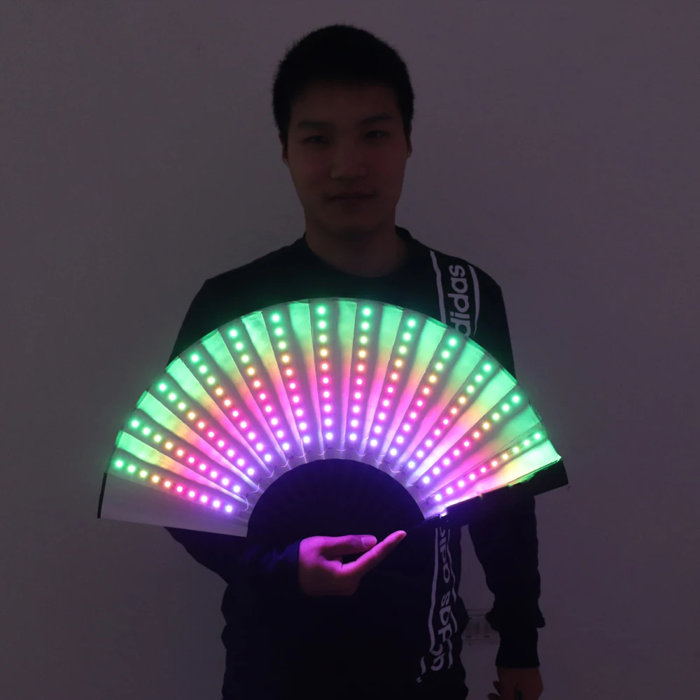 LED Fan Stage Performance Dancing Lights Fans Bar Nightclub EDM Fluorescent Party Performance Props Gift