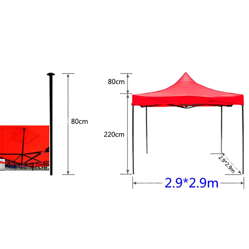 Rainproof Sunscreen Tent, Substituição Top, Pátio, Jardim Gazebo, Top Sun Shade, Tampa do acampamento ao ar livre, 3x3m