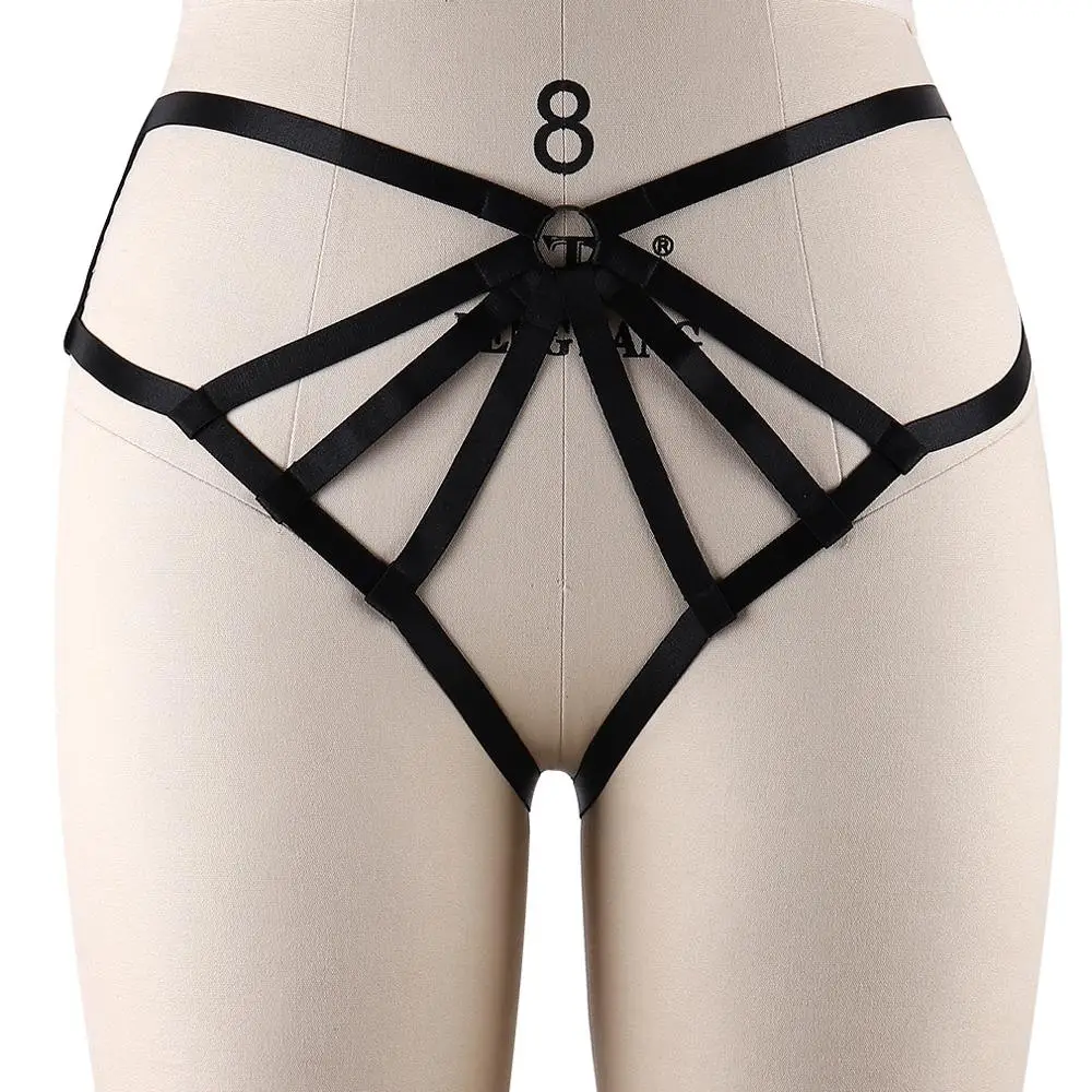 

Women Goth Sexy Leg Garter Belt Elastic Cage Body Harness Hollow Leg Garter Belt Suspender Strap Underwear Strap Leg Garter Belt