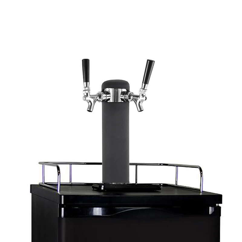 Beer Tower With Black Cover,Double Beer Tap Beer Dispenser,Beer Faucet Keg Tower For Bar /Homebrew/Party