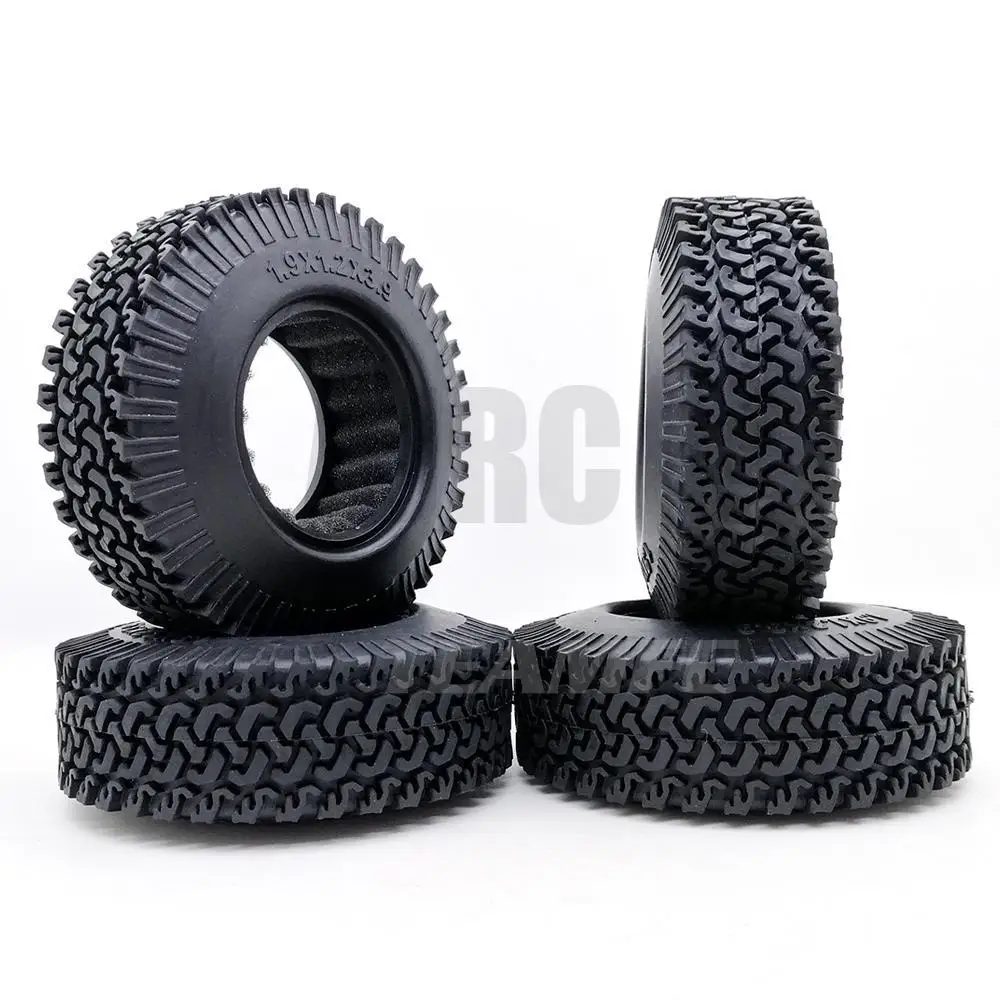 4pcs Rc 1:10 Crawler Beadlock Wheels Tire 1.9 Inch Rubber Wheel Tire 98mm Tyre For Rc Car Tamiya Truck Axial Scx10 D90