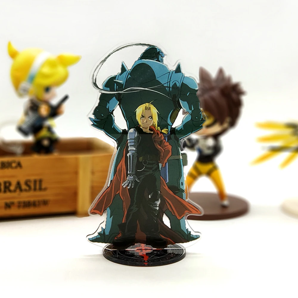 Fullmetal Alchemist brotherhood Edward Alphonse acrylic stand figure model plate holder cake topper ANIME cool