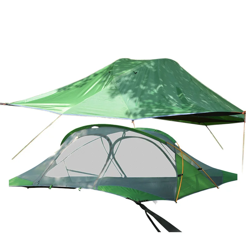 Outdoor Garden Camping Hiking Rally Bed Double Layer Rainproof 2 Person Hanging Tent Sun Shelter Tree Hammock Home In The Air